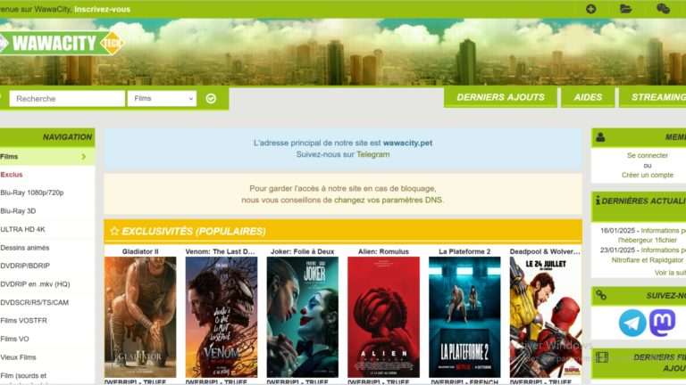 Wawacity : une nouvelle adresse en DIY pour septembre 2025 Les meilleurs films et séries en streaming sur Wawacity.